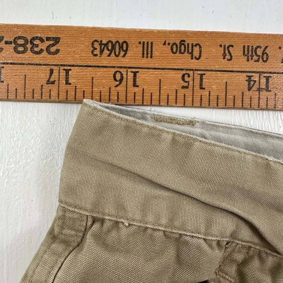 VTG Plugg Mens Cargo Shorts 33 Beige Drawstrings Distressed Y2K Russia Tag 34 - Picture 5 of 16